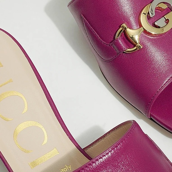 Authentic Gucci Zumi 25 Sandal In Berry With Box And Dust Bag - Picture 3 of 7